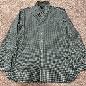 Ralph Lauren Green Plaid Gingham Oxford Shirt